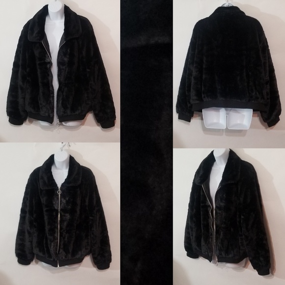 Jackets & Blazers - Faux Fur Bomber Jacket